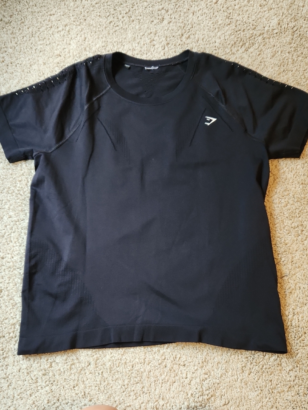Gymshark Black Short-Sleeve Athletic Tee